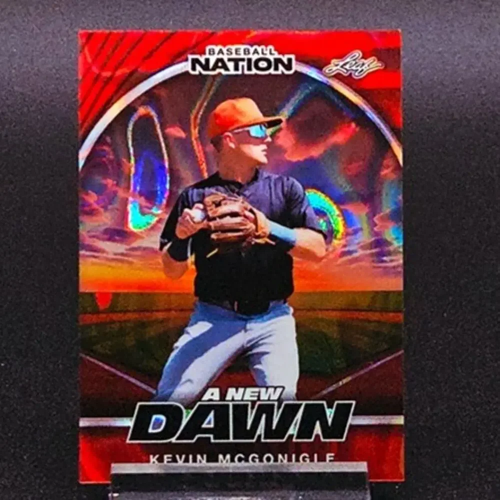 Kevin McGonigle 2/2 New Dawn Red Ray Wave Refractor Detroit Tigers Top Prospect